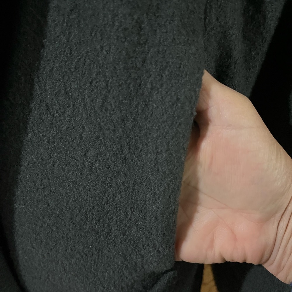 Garnet Hill Charcoal Belted Shawl Collar Coat - Picture 6 of 8